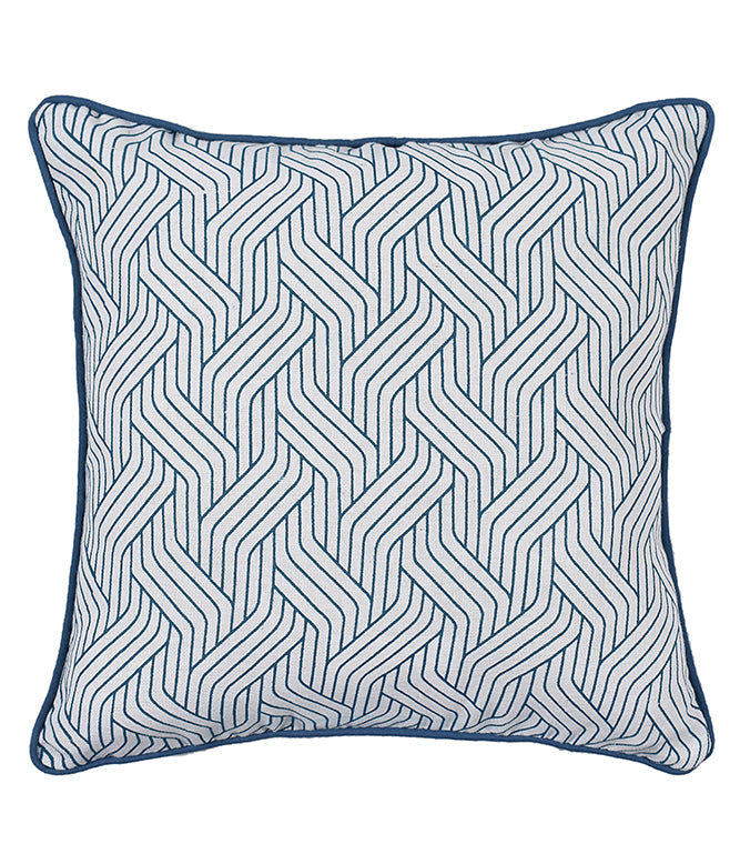 Teal Harmony Printed Cushion Cover- set of 2 - TGW