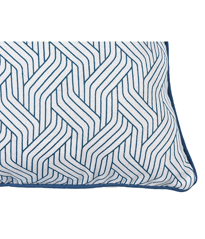 Teal Harmony Printed Cushion Cover- set of 2 - TGW