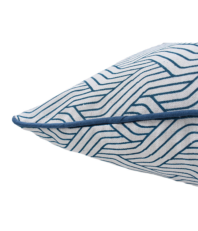 Teal Harmony Printed Cushion Cover- set of 2 - TGW