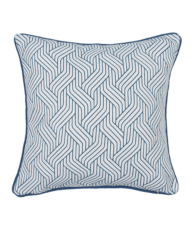 Teal Harmony Printed Cushion Cover- set of 2 - TGW