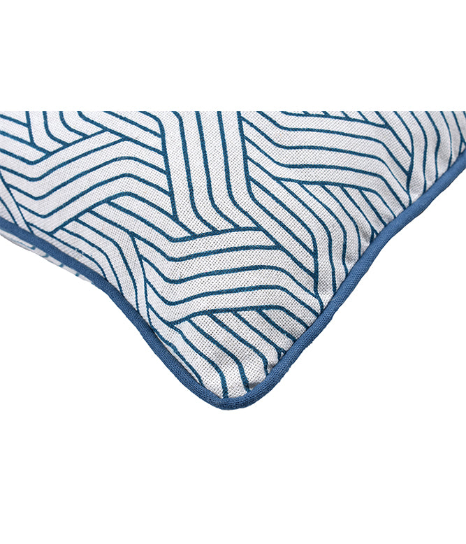 Teal Harmony Lumbar Printed Cushion cover - set of 2 - TGW