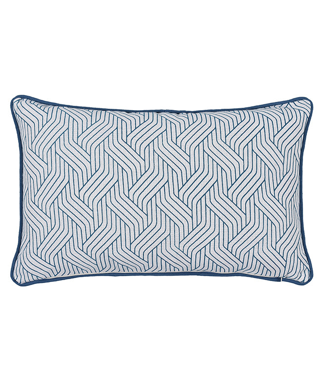 Teal Harmony Lumbar Printed Cushion cover - set of 2 - TGW