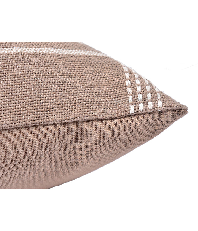 Strip Geometry Cushion Cover (Beige)
