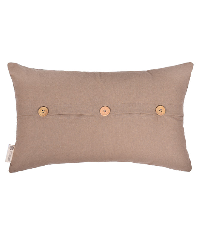 Strip Geometry Cushion Cover (Beige)