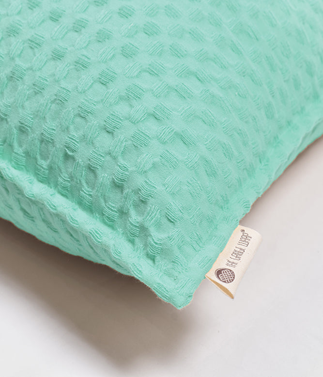 Waffle Cushion Cover -  Icy Mint