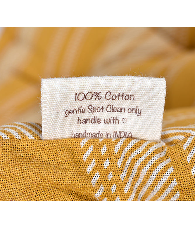 Stripe Floor Bed Mattress (Ochre & White)