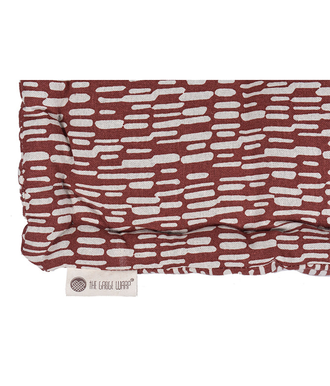Abstract Geo Floor Bed Mattress (Maroon & White)