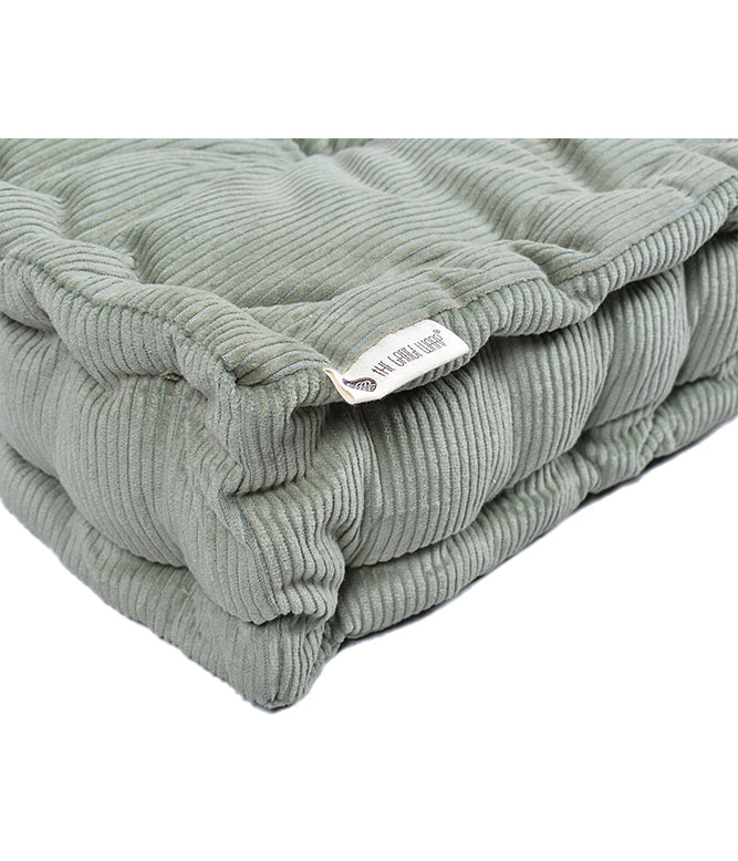 Pistachio Green Corduroy Floor Bed Mattress