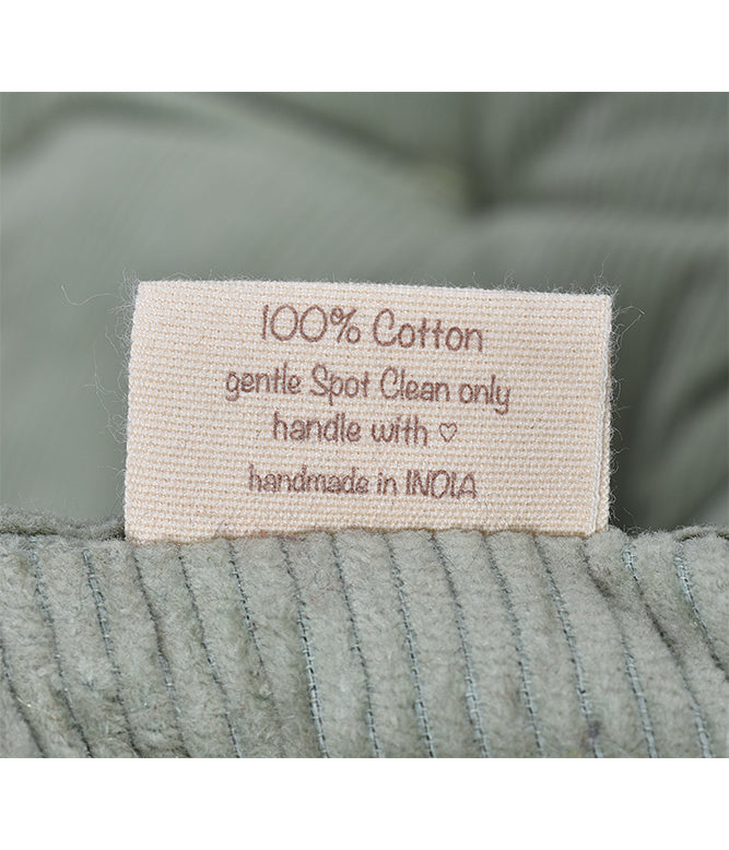 Pistachio Green Corduroy Floor Bed Mattress