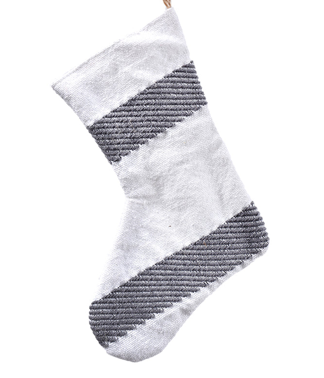 Sustainable Fabric Ornaments (Grey & Ivory) - TGW
