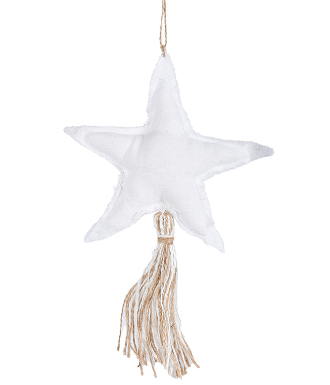 Sustainable Fabric Ornaments Star (Natural & Ivory) - TGW