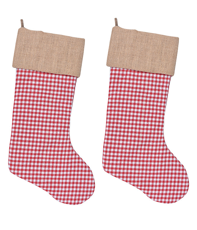 Holiday Stockings (Red & White Check) - TGW
