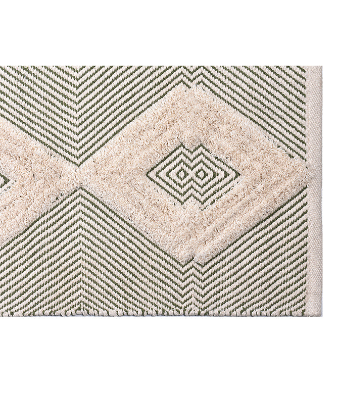 Rhomb Tuft Wo-Metric Rug (Olive) LARGE - TGW