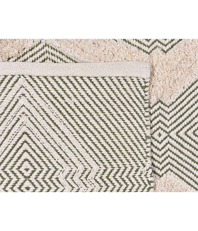 Rhomb Tuft Wo-Metric Rug (Olive) LARGE - TGW