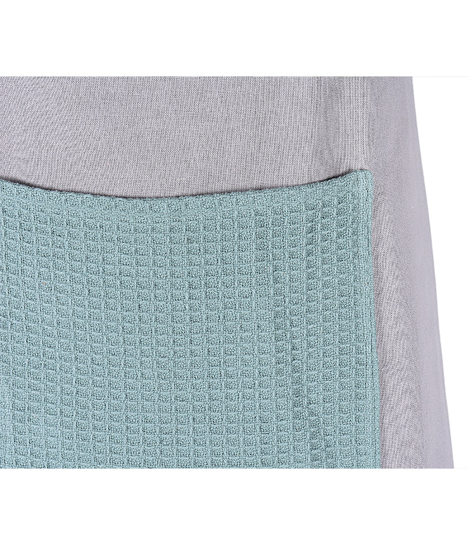 Culinary Companions - Chic Grey & Green Waist Apron - TGW