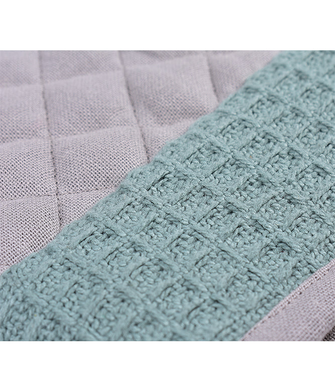 Culinary Companions - Chic Grey & Green Glove & Pot Holder combo - TGW