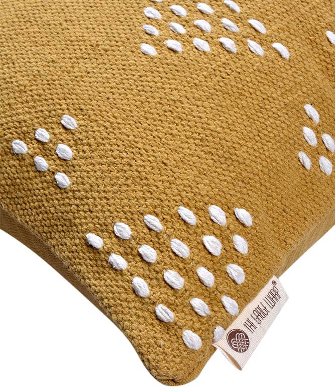 Atrisuta solids Cushion Cover (Camel Yellow) - TGW