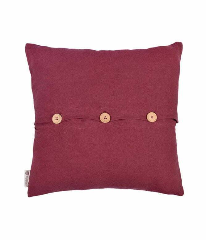 Atrisuta solids Cushion Cover (Muted Scarlet) - TGW