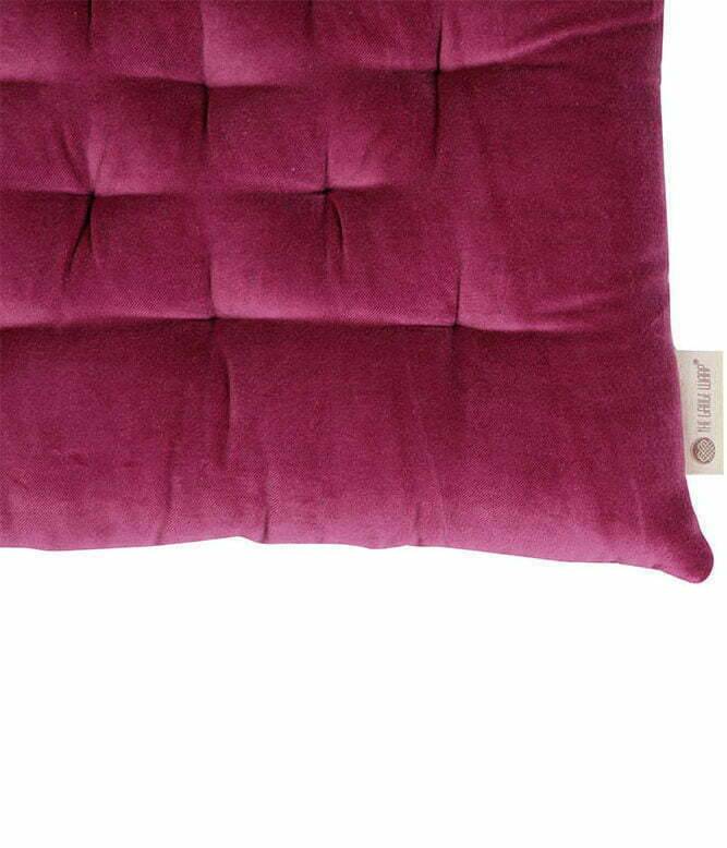 Colour Blocking Velvet Chairpad (Purple) - TGW