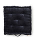 Colour Blocking Velvet Floor Cushion (Navy) - TGW