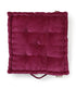 Colour Blocking Velvet Floor Cushion (Purple) - TGW