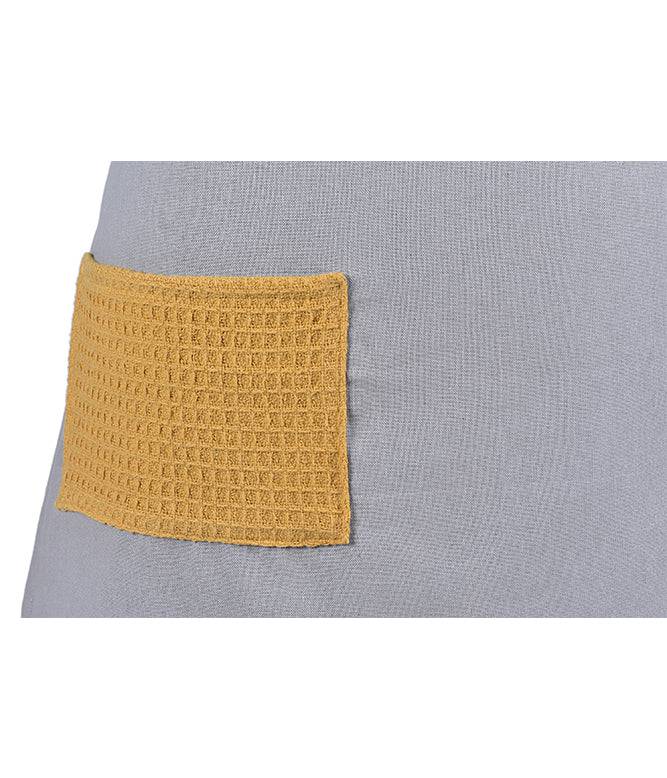 Culinary Companions - Chic Grey & Ochre Waist Apron - TGW