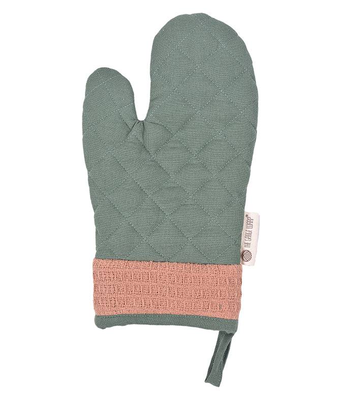 Culinary Companions - Sage Green & Rose Pink Glove & Pot holder combo - TGW
