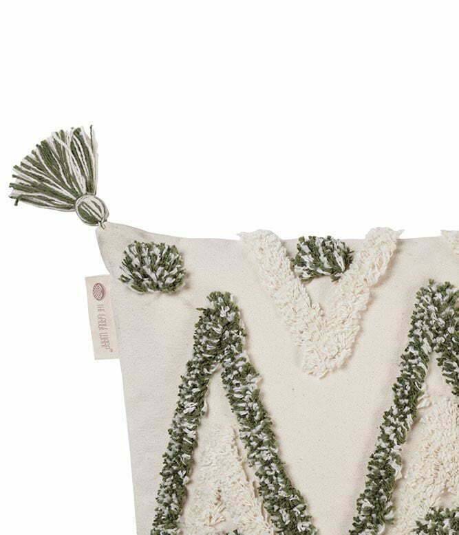 Dia Fleecy Cushion Cover (Olive) - TGW