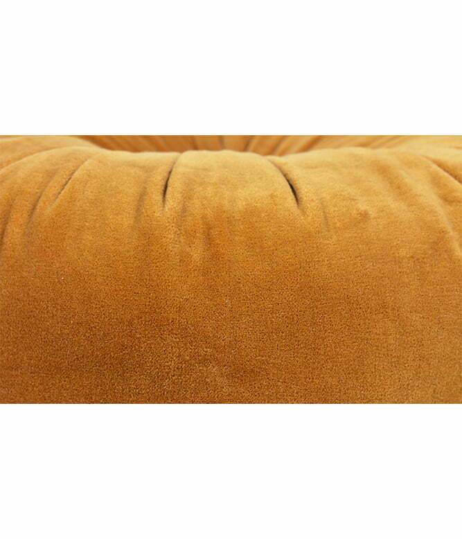 Gathered Ochre Cushion - TGW