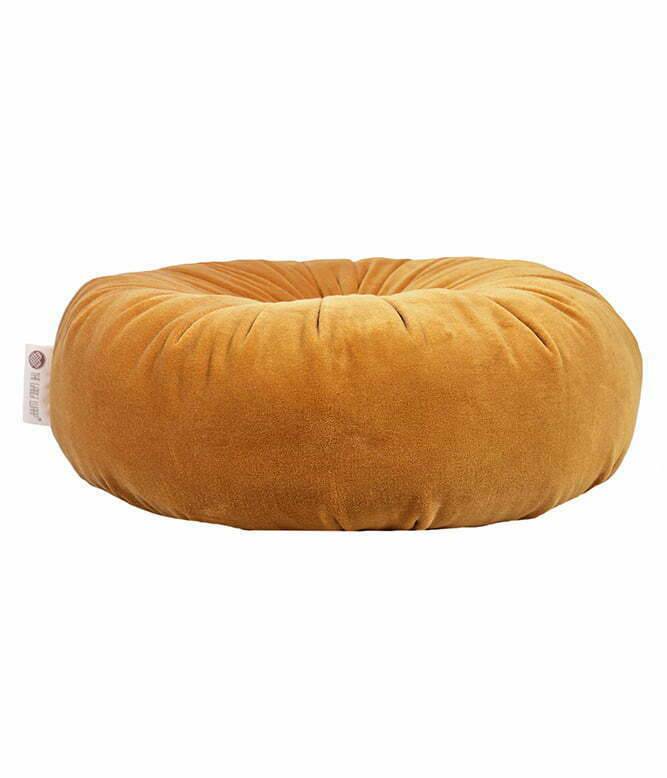 Gathered Ochre Cushion - TGW