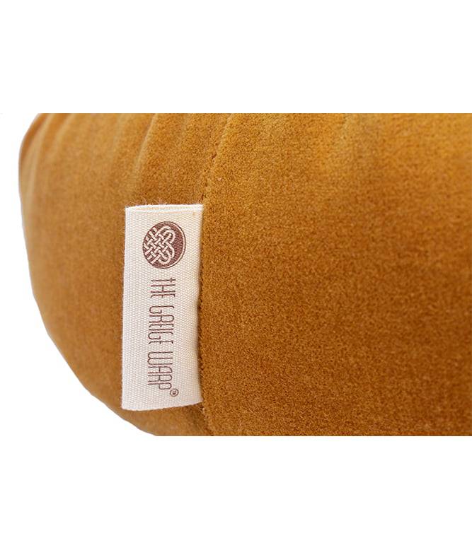 Gathered Ochre Cushion - TGW