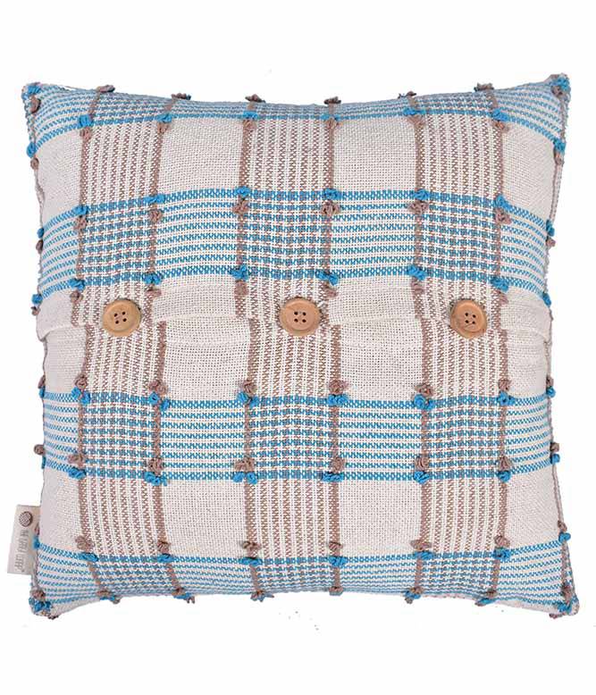 Loop story Teal Cushion Cover - TGW