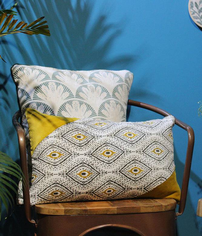 Makhamalee Ocre Lumbar Cushion Cover - TGW