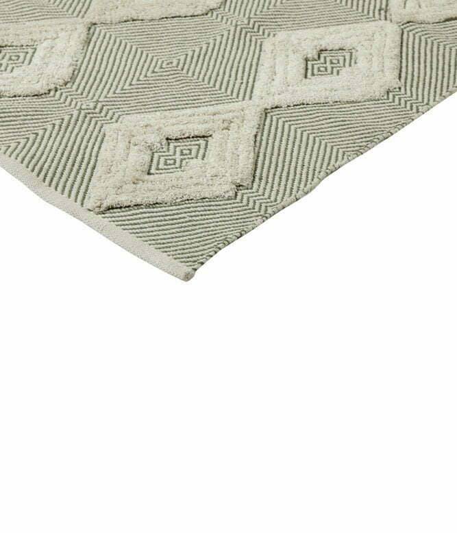Rhomb Tuft Wo-Metric Rug (Olive) SMALL - TGW