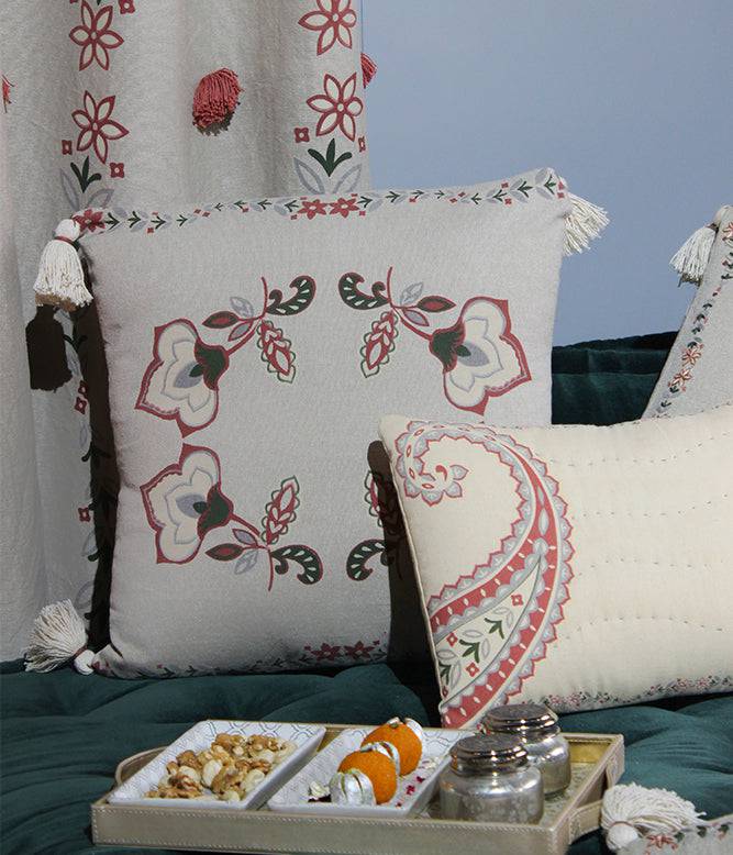 Ruhe Floral Printed Cushion Cover - TGW