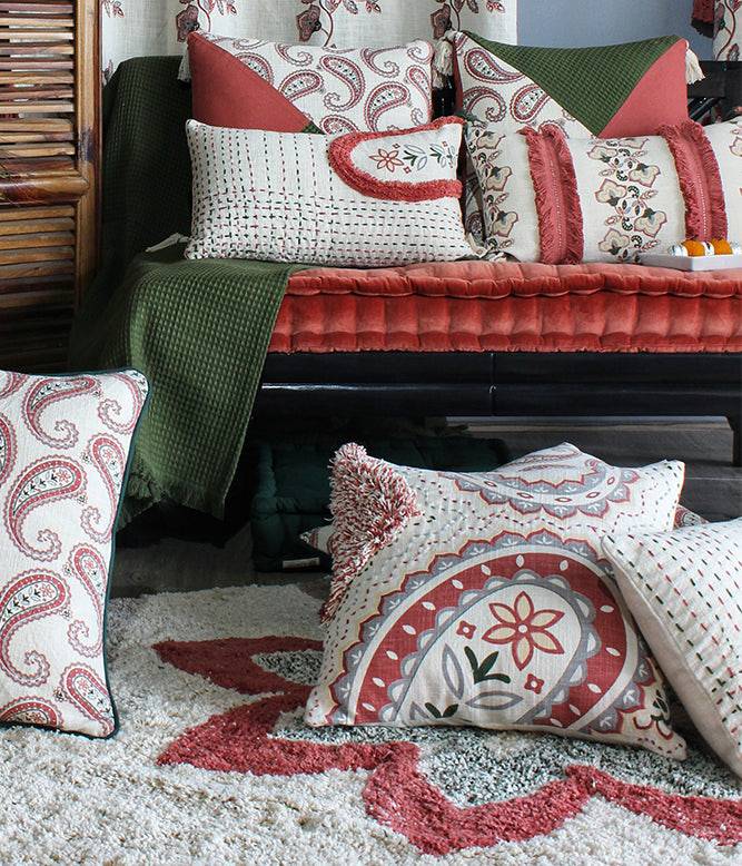 Ruhe Printed Shag Cushion Cover - TGW