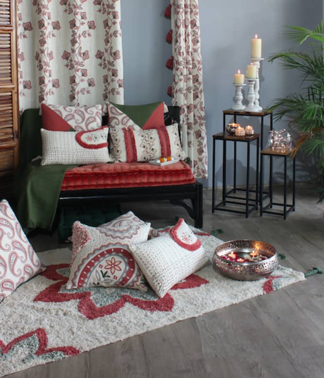 Ruhe Tufted Floral Rug - TGW