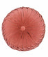 Rusched Rusty Pink Round Cushion - TGW