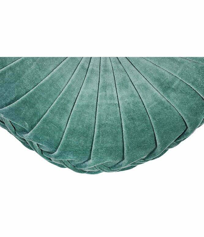 Rusched Sage Green Round Cushion - TGW
