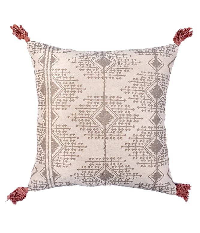 The Greige Warp 100% Cotton Cushion with Filling (Set of 2) - TGW