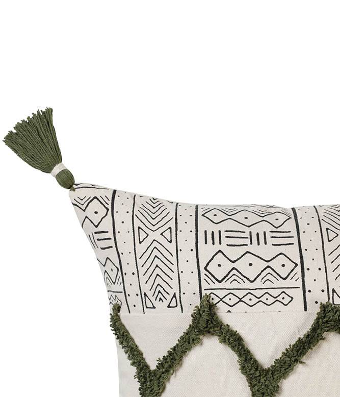 Vivacious Lines Tufted Plus Print Cushion Cover - TGW