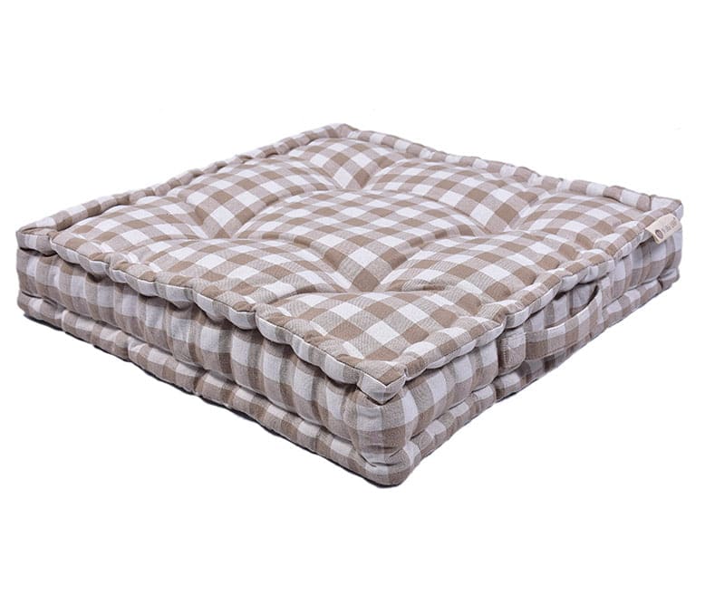WOVEN BOLD CHECK FLOOR CUSHION - TGW