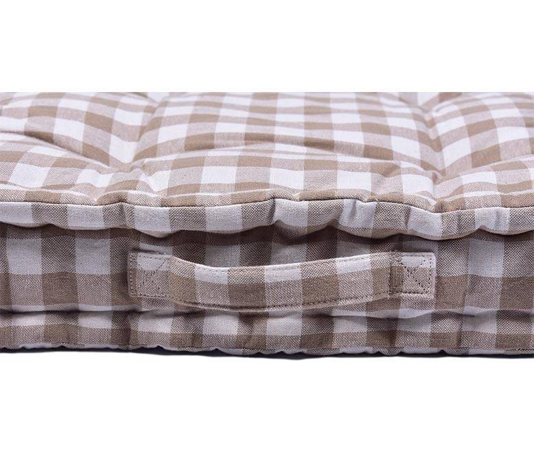 WOVEN BOLD CHECK FLOOR CUSHION - TGW