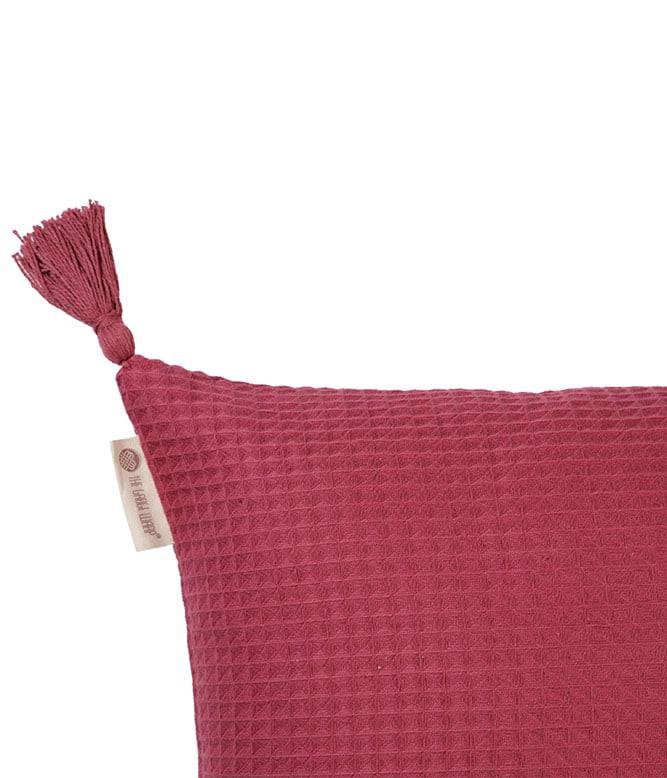 Woven Waffle Cushion Cover (Purple) - TGW