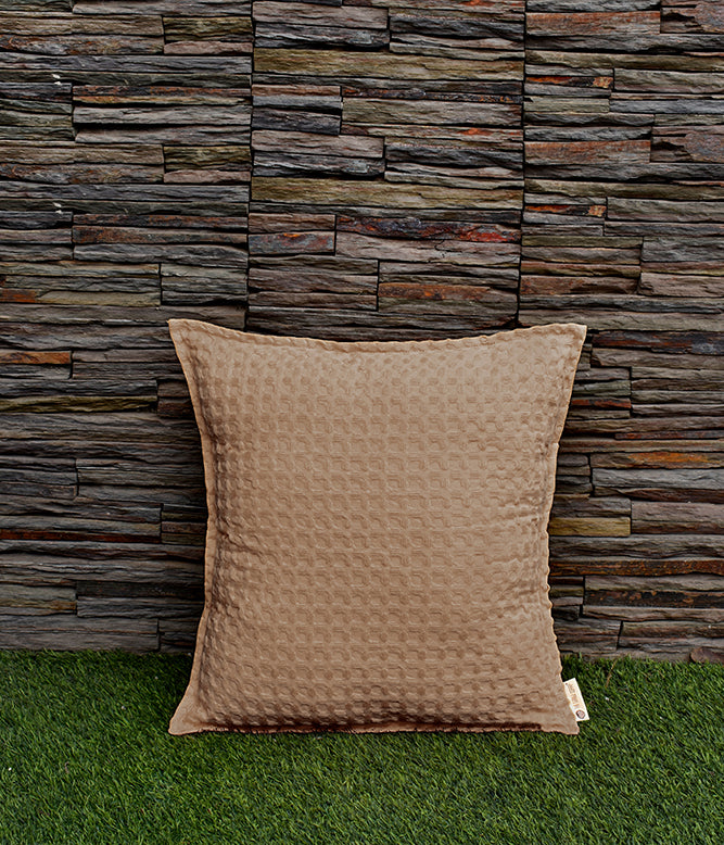 Waffle Cushion Cover - Oatmeal Beige