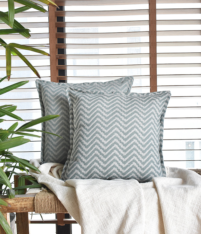 Vibrant Wave Printed Cushion Cover - Set of 2