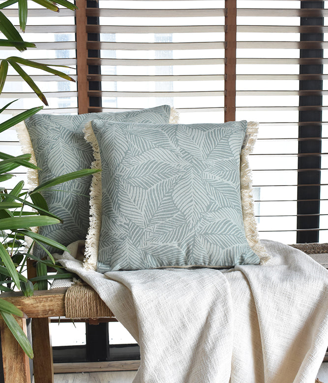 Leafy Serenity Printed Cushion Cover - set of 2