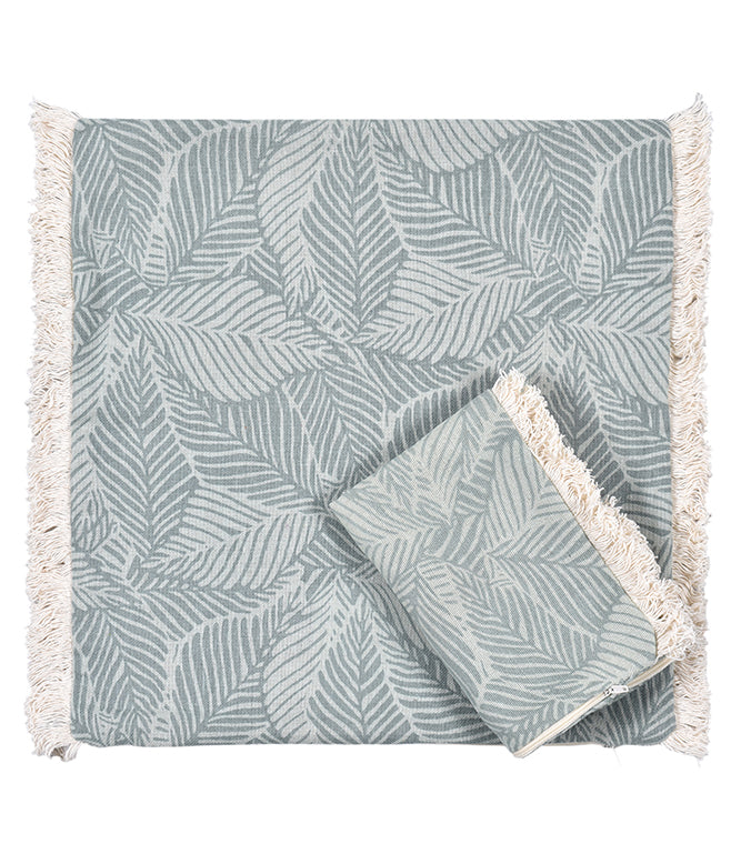 Leafy Serenity Printed Cushion Cover - set of 2 - TGW
