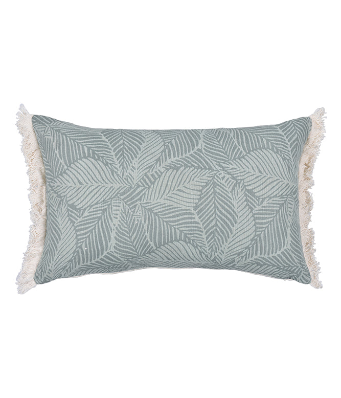 Leafy Serenity Printed Lumbar Cushion Cover - set of 2 - TGW