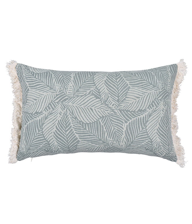 Leafy Serenity Printed Lumbar Cushion Cover - set of 2 - TGW